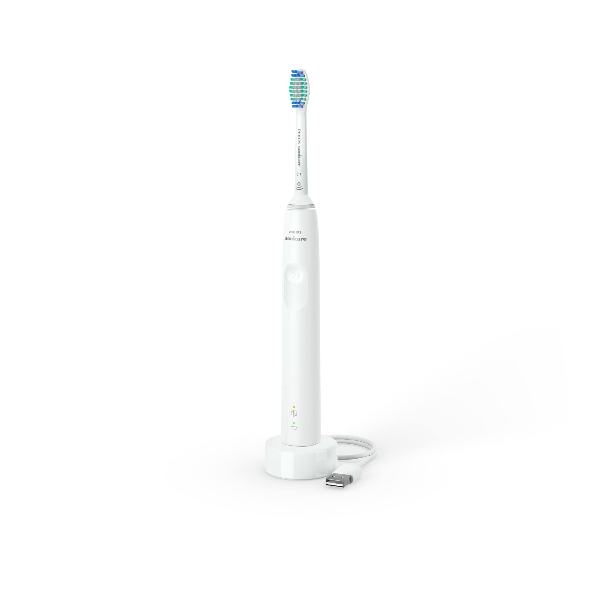 Philips Sonicare Power Toothbrush, Rechargeable Electric Toothbrush with Pressure Sensor, White
