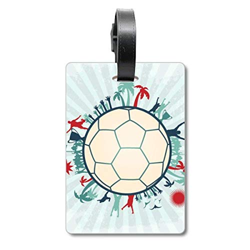 Étiquette valise football Earth Trees idéale pour les déplacements de club