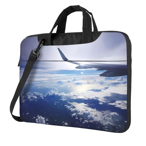Sac bandoulière imprimé avion ciel pour ordinateur portable au design léger et durable