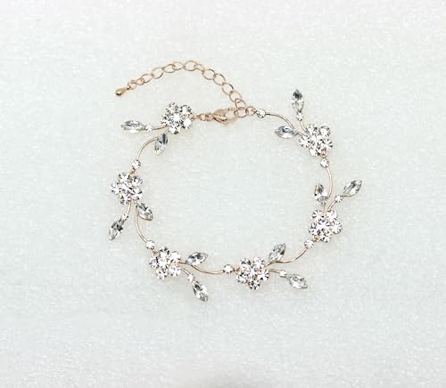 Image of Faship Gorgeous Rhinestone Crystal Floral Necklace Earrings Set