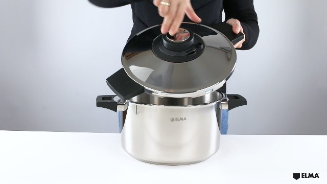 ELMA Set de 2 Ollas a Presión Prêst 4+6 L | Acero Inoxidable 18/10, Fondo Encapsulado Apto Inducción, 2 Modos de Cocción, Triple Sistema de Seguridad, Tapa de Cristal Incluida