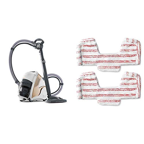 Polti Unico MCV85 TOTAL CLEAN et TURBO Multifonction 3 en 1 Aspirateur et Nettoyeur Vapeur, 6 Bar + Polti Kit 2 serpillères avce pare choc pour Unico