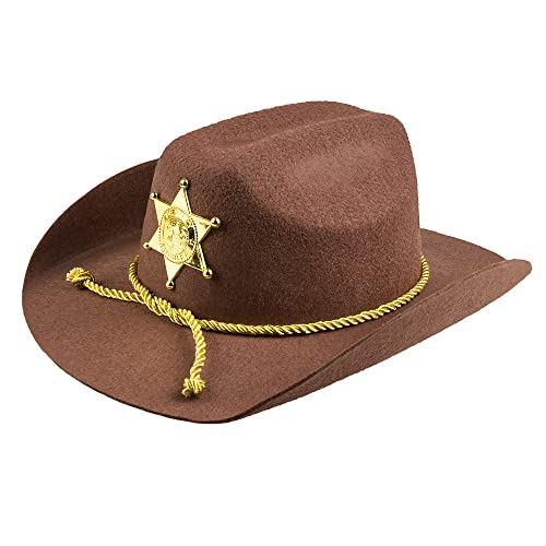 Boland 04388 10117535 Chapeau de shérif pour homme Taille unique, Marron