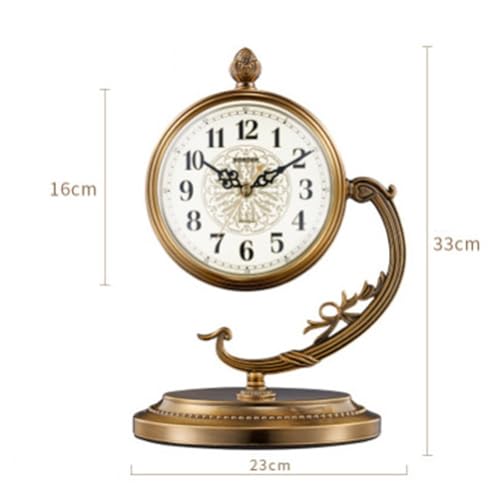 Reloj de mesa vintage de diseño artesanal para decoración de escritorio 2