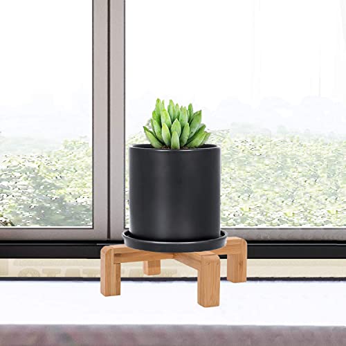 Artora Small Wood Plant Stand, Mid Century Modern Succulents Plant Pot Holder Decorative Planter Stand For Small Indoor Plants (Natural) #TOP4