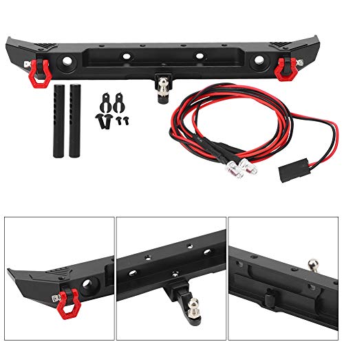 Vbestlife 2Led Lights Metal Rear Bumper With D-Rings Fit For Axial Scx10 Iii Axi03007 1/10 Rc Car Model #TOP7