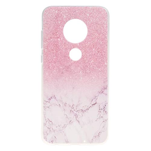 Coque Moto G7 effet marbre raffiné, protection arrière en TPU doux haut de gamme