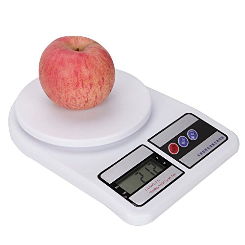 Digital Kitchen Weighing Machine Multipurpose Electronic Weight Scale with Backlit LCD Display for Measuring Food, Cake, Vegetable Weighing Scale (White)
