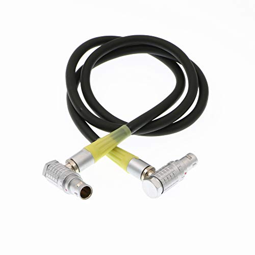 Right Angle 7 pin Male to 7 pin Male Preston FIZ Wireless Follow Focus Motor Cable, Black - Image 4