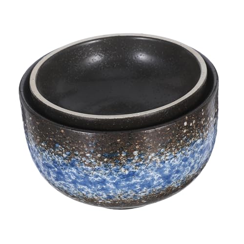 VALICLUD Pentola in Ceramica Per Stufati Fumante, Ciotola Piccola Per Uova Al Vapore in Cucina, Tazza Da Dessert Fatta in Casa Resistente Al Calore, Adatta Per Ristoranti e Campeggio