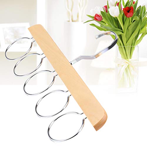 Cabilock Cachecol de madeira armário espaço economizador organizador pendurar Pashminas Shawls ties