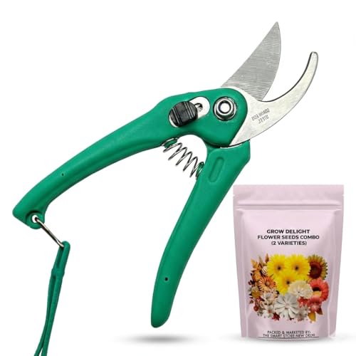 Image of Heavy Duty Pruner cutter for Home Garden | Pruning Cutter for Plants With Steel Blades & Teflon Coating Blade, Tree Trimmers, Wood Branch Trimmer, Grass Cutting Scissors