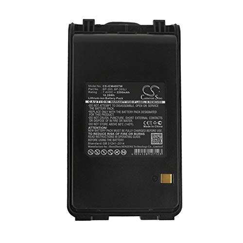 CS-ICM400TW Batteria 2200mAh compatibile con Icom IC-3101 IC-4101 IC-F3001 IC-F3002 IC-F3003 IC-F3008 IC-F3101D IC-F3108D IC-F4001 IC-F4002 IC-F4003 IC-F4008 IC-F4101D IC-F4108D IC-S7