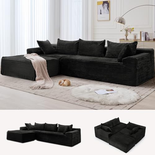Korser 108' Sectional Couches for Living Room, Modular Sectional Sofa with L-Shape Chaise, Cloud...