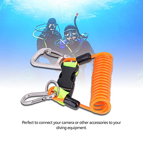 Agatige Scuba Diving Lanyard, Stainless Steel Diving Camera Lanyard Spring Coiled Lanyard - Image 4