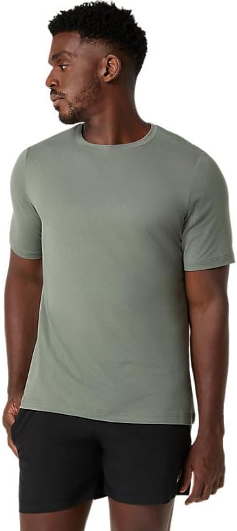ASICS Mens Short Sleeve Heather TECH TOP Running Apparel