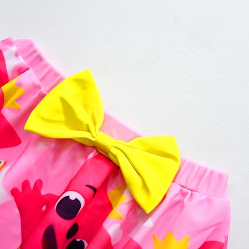 Image of Kids Girls Swimwear,1 /2 Piece Swimwear Set 2-9Years Off Shoulder Bikini Set 3D Printing Cute Sharks Bathing Suits for Girls