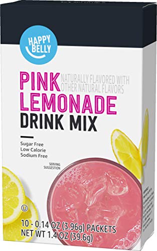 Happy Belly Pink Lemonade Drink Mix, 1.4 Oz (Pack of 12)