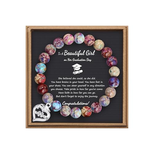 Image of Joycuff Graduation Gifts for Her Him Class of 2026 Graduation Bracelets Inspirational Graduation Compass Bracelet for Women College Graduation Gift for Him Her