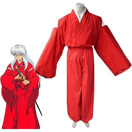 Amazon コスプレ 衣装 アニメ コスチューム 法衣 アニメ キャラクター はんよう 半妖 仮装 Cosplay 赤 ハロウィン イベントパーディー コスプレ 仮装 通販