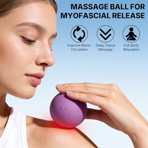 Image of 2 Pack Massage Lacrosse Ball Set Deep Tissue Massage Balls for Myofascial Release, Muscle Knot & Trigger Point Therapy - High Density TPE & Natural Rubber for Foot, Back & Shoulder Pain Relief