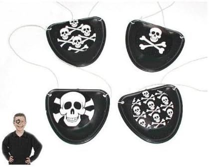 Lot Of 48 Pirate Eye Patches / Party Favors Assorted Eyepatches /Plastic