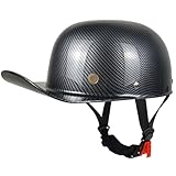 QICHAO Baseball Motorcycle Helmet - Half Motorcycle Helmet, DOT Approved, Motorcycle...