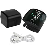Sfigmomanometro da Polso Digitale Ricaricabile Portatile Con cofanetto con Display LED e Voce Guida