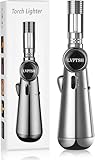 Butane Torch Lighter, Refillable Kitchen Torch Cooking Torches, Adjustable Angle & Flame And Safety Lock,Mini Blow Torch Lighter For BBQ,Baking,Brulee Creme,Crafts (Butane Not Included)