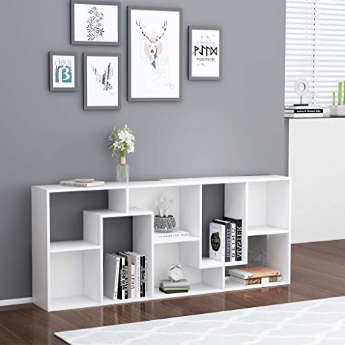 Vidaxl Storage Shelves Cubes Organizer Closet Cabinet Modular Book Shelf Organizing Storage Shelving For Bedroom Living Room Office,White 26.4"X9.4"X63.4" Chipboard #TOP3