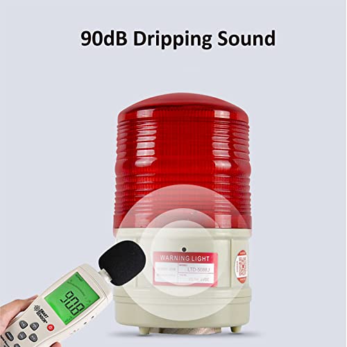 Strobe Beacon Warning Light Battery Flashing Lights with 89dB Alarm Sound LED Red Magnetic Strobe Light for Site, Road Construction Safety Warning by Y DIANS S - Used condition - Image 4