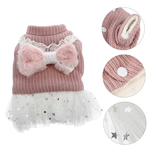 Disfraz vestido cálido para perro tamaño XL rosa miniatura 5