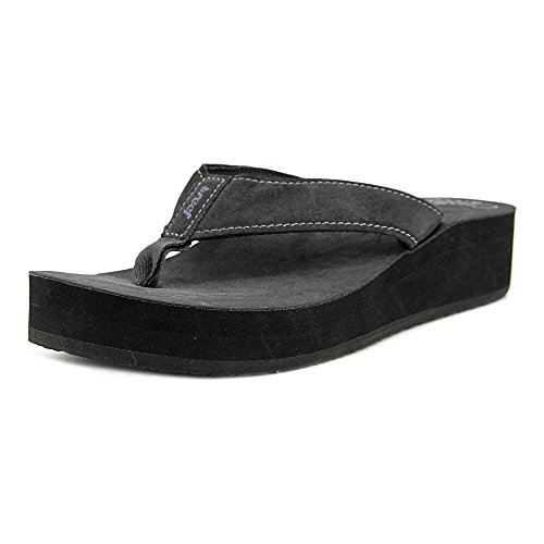 REEF Women's Cushion Butter Flip Flop, Black, 8 M US