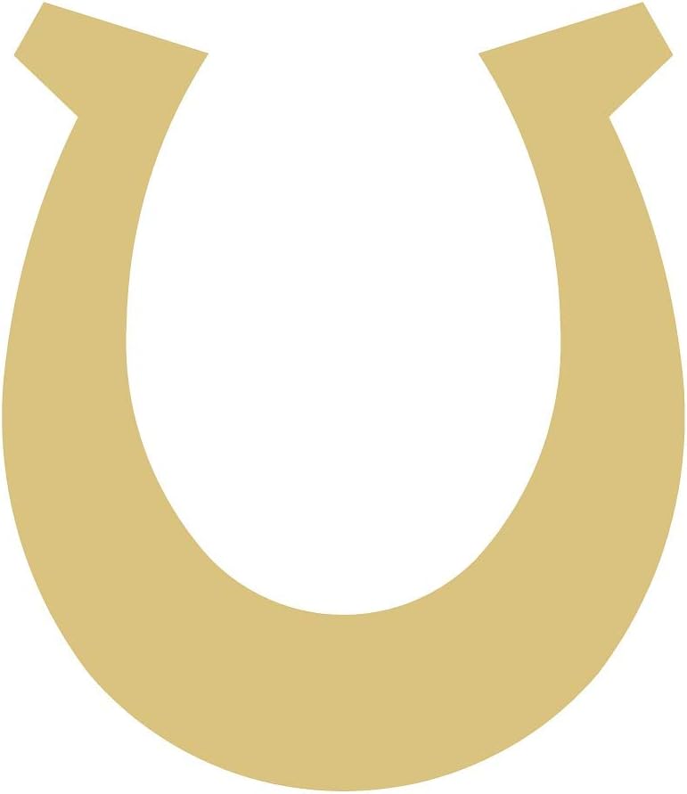 Horseshoe Cutout Unfinished Wood Derby Western Farm Country Door Hanger MDF Shaped Canvas Style 4