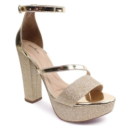 Sandália Modarpe Meia Para Salto Alto Grosso Feminina M67 (Dourado, BR, Adulto, Numérico, 39)