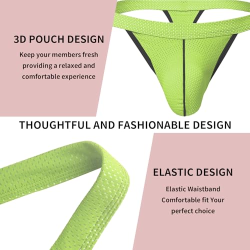 KAREN SPACE Men's Thong Underwear Sports Supporter Mens G-String Thongs Breathable Mesh Seamless2