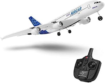 New A380 Airplane 2.4G 3Ch Fixed Wing Outdoor A120-A380 RC Plane Toys Two Batteries Without Light