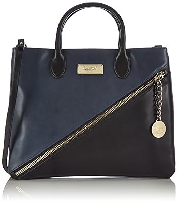 Blu Handbags 423005/CM4230, Borsa a Mano Donna, Nero (Schwarz (Black/Blue)), 39x32x5 cm (L x A x P)