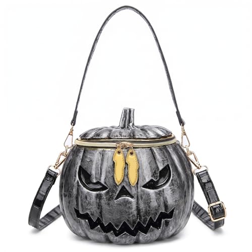 Image of Men and Women PVC Pumpkin Shaped Crossbody Shoulder Bag Handbag Halloween Pumpkin Purse