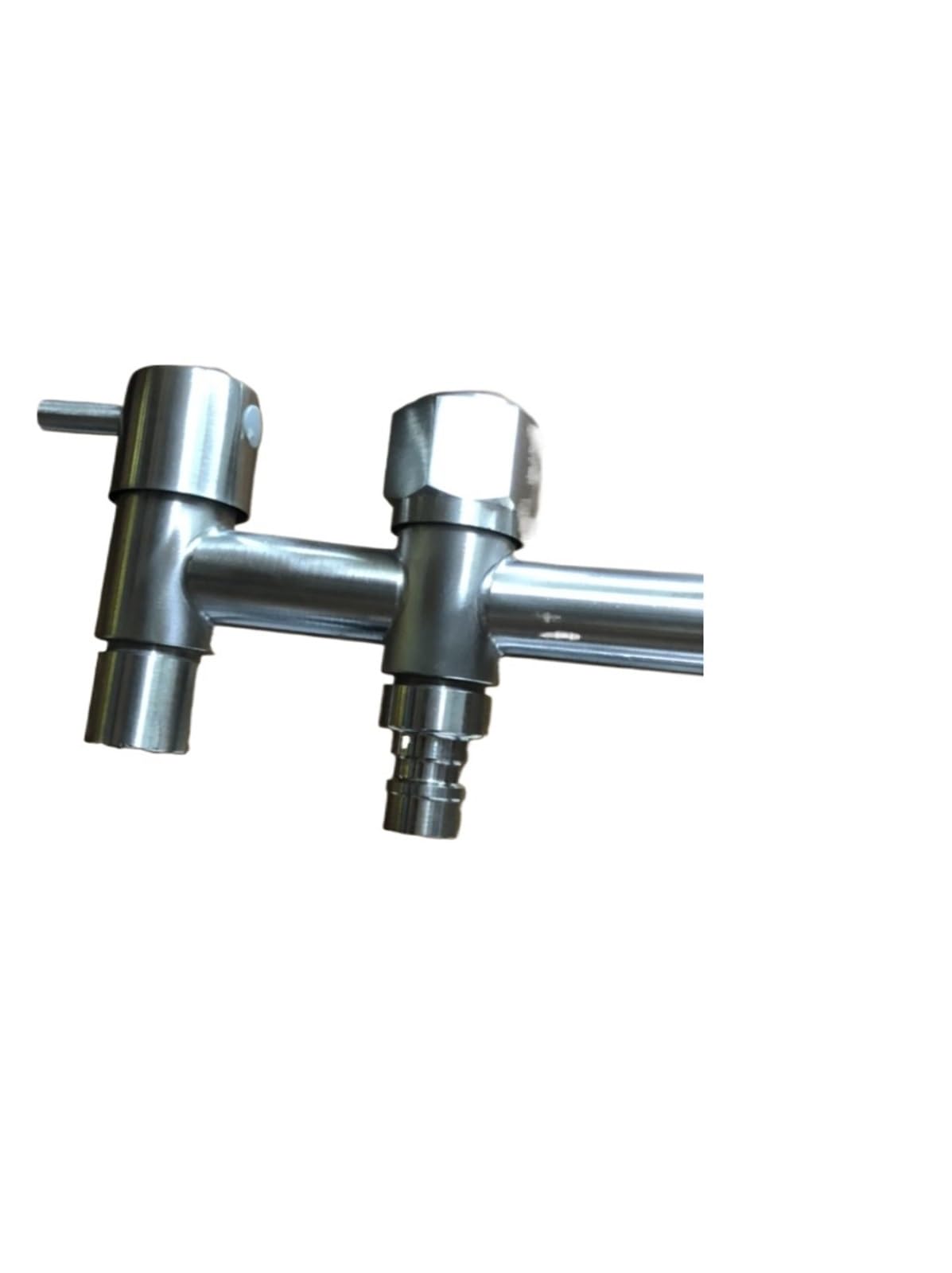 Outside Tap Brushed Outdoor304 Stainless Steel Garden Faucet Wall Mounted Bibcock Wash Basin Mop Lengthen(Color-01)