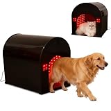Warmforwel Cabina de Terapia de luz roja para Mascotas Longitud de Onda Dual de 660 NM y 850 NM, Control Remoto, caseta de Terapia de luz roja para Perros y Gatos