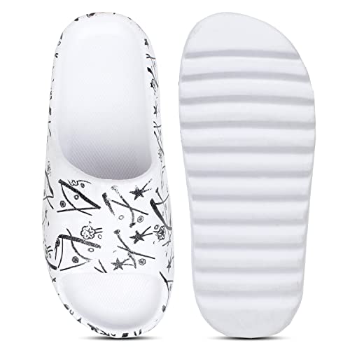 Image of Pampy Angel Zig Zag Abstract Men's Flip Flops Slides Back Open Household Comfortable Slippers