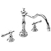 Newport Brass 3-1036/01 Chesterfield Double Handle Roman Tub Faucet with Metal Lever Handles, Forever Brass