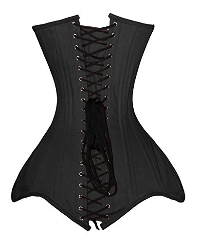 Luvsecretlingerie Heavy Duty 26 Double Steel Boned Waist Training Cotton Long Torso Overbust Shaper Corset #8151-Tc #TOP2