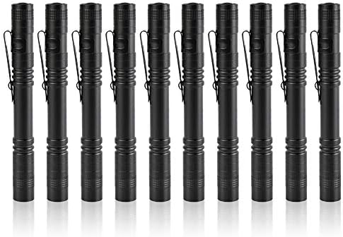 CASTNOO10 Pack LED Pen Light Flashlight, Mini Pen Flashlight, Medical Penlight with Clip, Pocket Flashlight for Nurses, Inspection, Emergency
