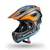 ROCKBROS（ロックブロス）ヘルメット こども用 フルフェイスヘルメット キッズ フルフェイス 超軽量 高剛性 全面保護 2WAY プロテクター S/M マウンテンバイク 自転車ヘルメット