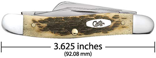 CASE XX WR Pocket Knife Amber Bone Medium Stockman Cv Item #039 - (6318 Cv) - Length Closed: 3 5/8 Inches