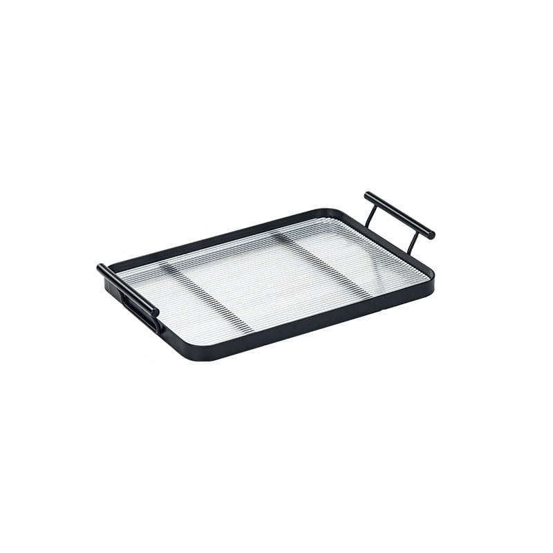Plateau de rangement de bureau en fer au design minimaliste pour décoration de cuisine raffinée