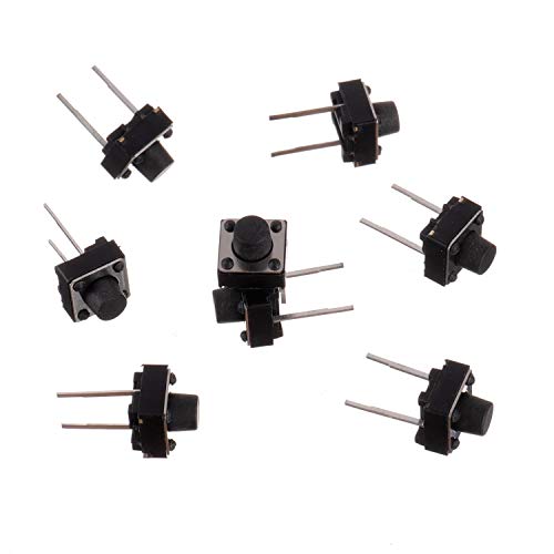 Bojack 6X6X6 Mm Tactile Pushbutton Switches 2 Pin Momentary Push Button Switches(Pack Of 20 Pcs) #TOP19