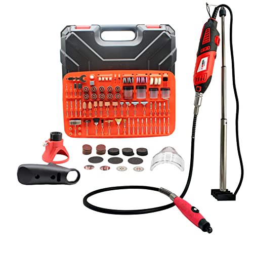 UniQual 200W 215pcs Rotary Tool Die Grinder Kit with Flexibl...